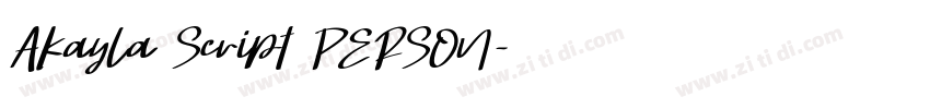 Akayla Script PERSON字体转换
